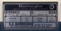 Burroughs C5306 Typenschild.jpg